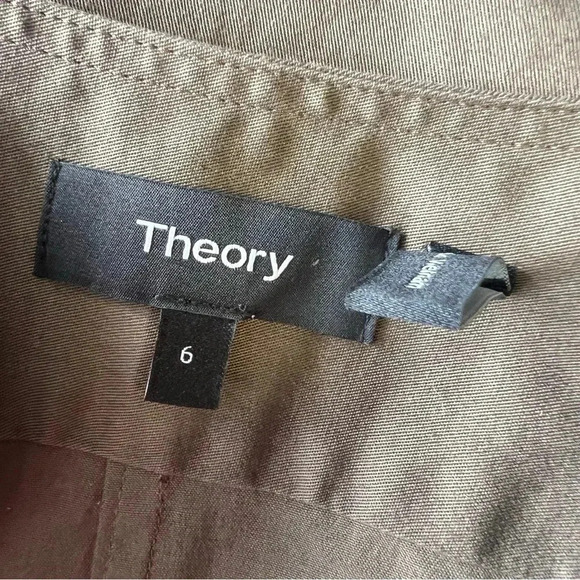 Theory Size 6 Utilitarian Mini Shift Dress in Stretch Chino Green - Picture 3 of 6
